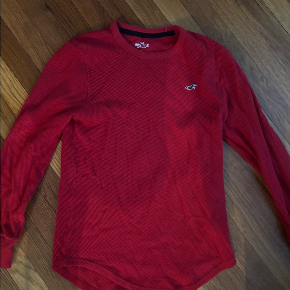 Hollister Vibrant Red Long Sleeve Tee